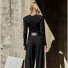 CONJUNTO ADELINE BLUSA E CALÇA MOLETINHO - PRETO