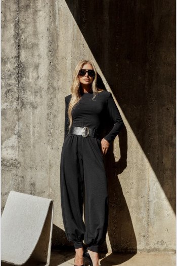 CONJUNTO ADELINE BLUSA E CALÇA MOLETINHO - PRETO