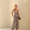 CONJUNTO CANCUN BLUSA PEPLUM LISTRADO - SOL