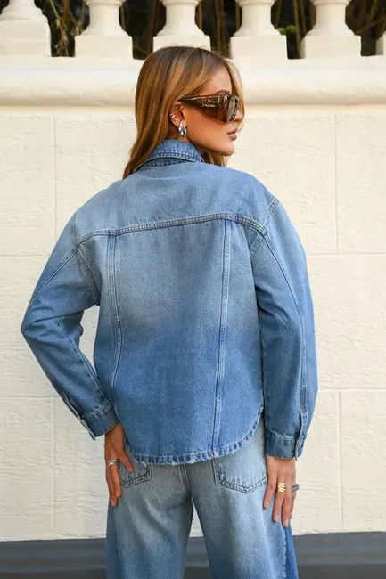 JAQUETA JEANS BICOLOR