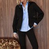 JAQUETA JUJU BOMBER SUEDE - PRETO