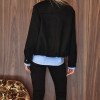 JAQUETA JUJU BOMBER SUEDE - PRETO