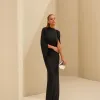 VESTIDO REBECA LONGO CAPA - PRETO