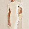 VESTIDO REBECA LONGO CAPA - CREME