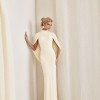 VESTIDO REBECA LONGO CAPA - CREME