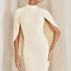VESTIDO REBECA LONGO CAPA - CREME