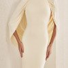 VESTIDO REBECA LONGO CAPA - CREME