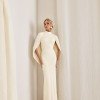 VESTIDO REBECA LONGO CAPA - CREME