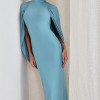 VESTIDO REBECA LONGO CAPA - AZUL SKY