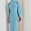 VESTIDO REBECA LONGO CAPA - AZUL SKY