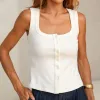 REGATA MARCELY BOTÕES FRENTE - OFF WHITE