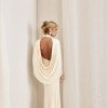 VESTIDO REBECA LONGO CAPA - CREME