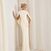 VESTIDO REBECA LONGO CAPA - CREME