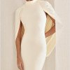 VESTIDO REBECA LONGO CAPA - CREME
