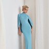 VESTIDO REBECA LONGO CAPA - AZUL SKY