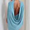 VESTIDO REBECA LONGO CAPA - AZUL SKY