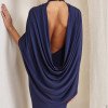 VESTIDO REBECA LONGO CAPA - AZUL BÁLTICO
