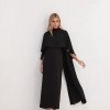 VESTIDO TAMIRES T.Q.C ALFAIATARIA COM CAPA CHIFFON NOIVINHAS - PRETO