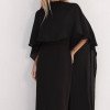 VESTIDO TAMIRES T.Q.C ALFAIATARIA COM CAPA CHIFFON NOIVINHAS - PRETO