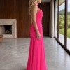 VESTIDO NATALY CHIFFON ASSIMÉTRICO - PINK