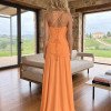 VESTIDO NATALY CHIFFON ASSIMÉTRICO - SALMÃO