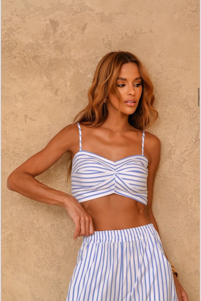 TOP SUMMER LISTRAS - AZUL