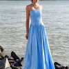 VESTIDO CECILIA BUSTO DRAPEADO JERSEY T.Q.C - AZUL