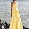 VESTIDO CECILIA BUSTO DRAPEADO JERSEY T.Q.C - AMARELO