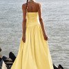 VESTIDO CECILIA BUSTO DRAPEADO JERSEY T.Q.C - AMARELO