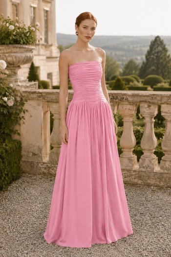 VESTIDO CECILIA BUSTO DRAPEADO JERSEY T.Q.C - ROSA