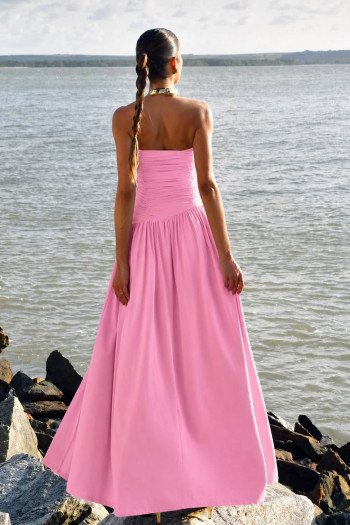 VESTIDO CECILIA BUSTO DRAPEADO JERSEY T.Q.C - ROSA