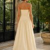 VESTIDO CECILIA BUSTO DRAPEADO JERSEY T.Q.C - VANILLA