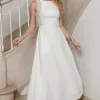 VESTIDO GABRIELA MIDI DETALHE PESPONTADO CAVADO - OFF WHITE/CREME