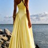 VESTIDO VALENTINA JERSEY UM OMBRO - AMARELO