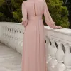 VESTIDO ELISABETE MANGA LONGA CHIFFON - ROSÉ