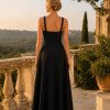 VESTIDO OLIVIA JERSEY ALÇAS TRANÇADAS - PRETO