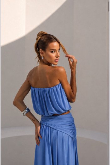 CONJUNTO LOREN BLUSÊ E CALÇA ALADIM - AZUL 