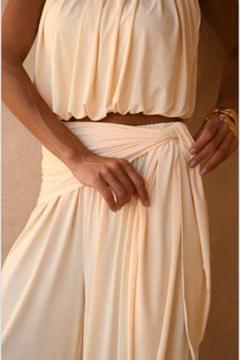 CONJUNTO LOREN BLUSÊ E CALÇA ALADIM - MANTEIGA