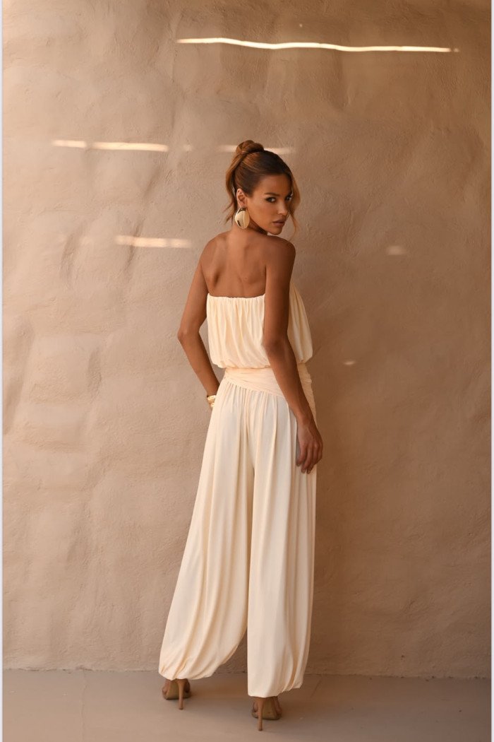 CONJUNTO LOREN BLUSÊ E CALÇA ALADIM - MANTEIGA