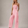 CONJUNTO DAPHNE CROPPED T.Q.C E CALÇA CARGO - ROSA