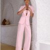 CONJUNTO CATARINA ALFAIATARIA BLAZER E COLETE COM CINTO - ROSA