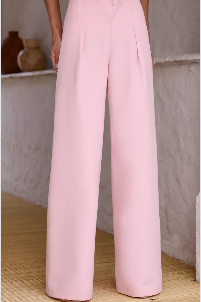 CONJUNTO CATARINA ALFAIATARIA BLAZER E COLETE COM CINTO - ROSA