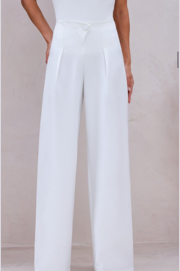 CONJUNTO CATARINA ALFAIATARIA BLAZER E COLETE COM CINTO - BRANCO