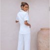 CONJUNTO CATARINA ALFAIATARIA BLAZER E COLETE COM CINTO - BRANCO
