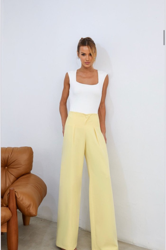 CONJUNTO CATARINA ALFAIATARIA BLAZER E COLETE COM CINTO - CAMOMILA