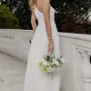 VESTIDO LONGO ROMANA UM OMBRO COM FLOR - OFF WHITE