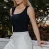 BLUSA REGATA EDNA CANELADA - PRETO