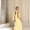 VESTIDO MEDELLÍN BABADOS CHOKER - AMARELO MANTEIGA