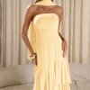 VESTIDO MEDELLÍN BABADOS CHOKER - AMARELO MANTEIGA