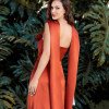 VESTIDO DE FESTA OTTAVIA ALFAIATARIA PRADA - TERRACOTA